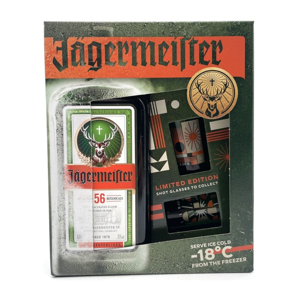Likier Jagermeister Limited Edition 35% 700 ml + 2 kieliszki