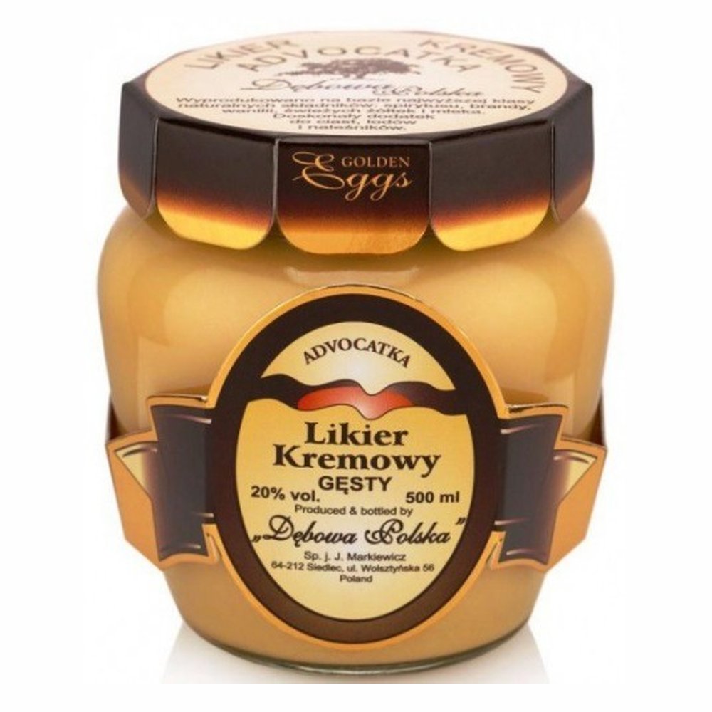 Likier Dębowa Advocat Kremowy Gęsty Słoik 20% 500 ml