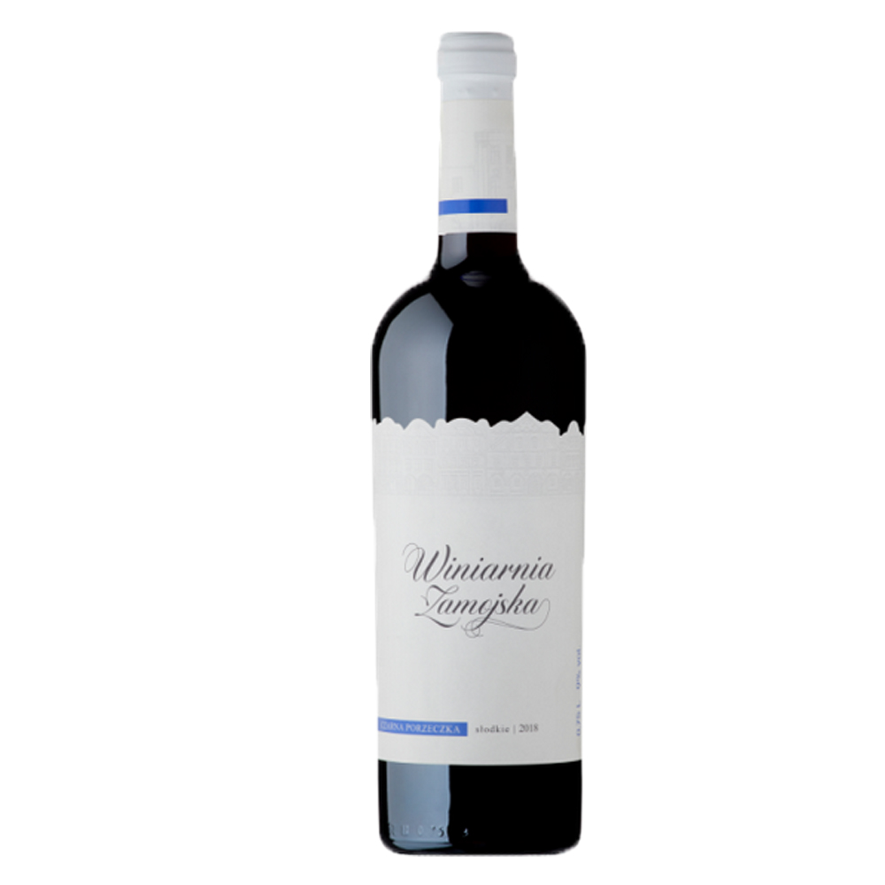 Wino Winiarnia Zamojska czarna porzeczka 9% czerwone słodkie 750 ml