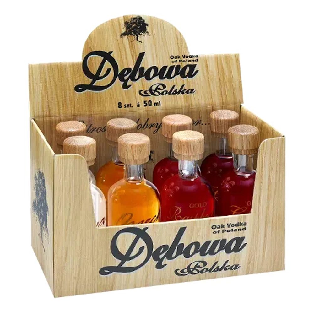 Wódka Dębowa Polska Display Wódki Owocowe 40% 8x 50 ml
