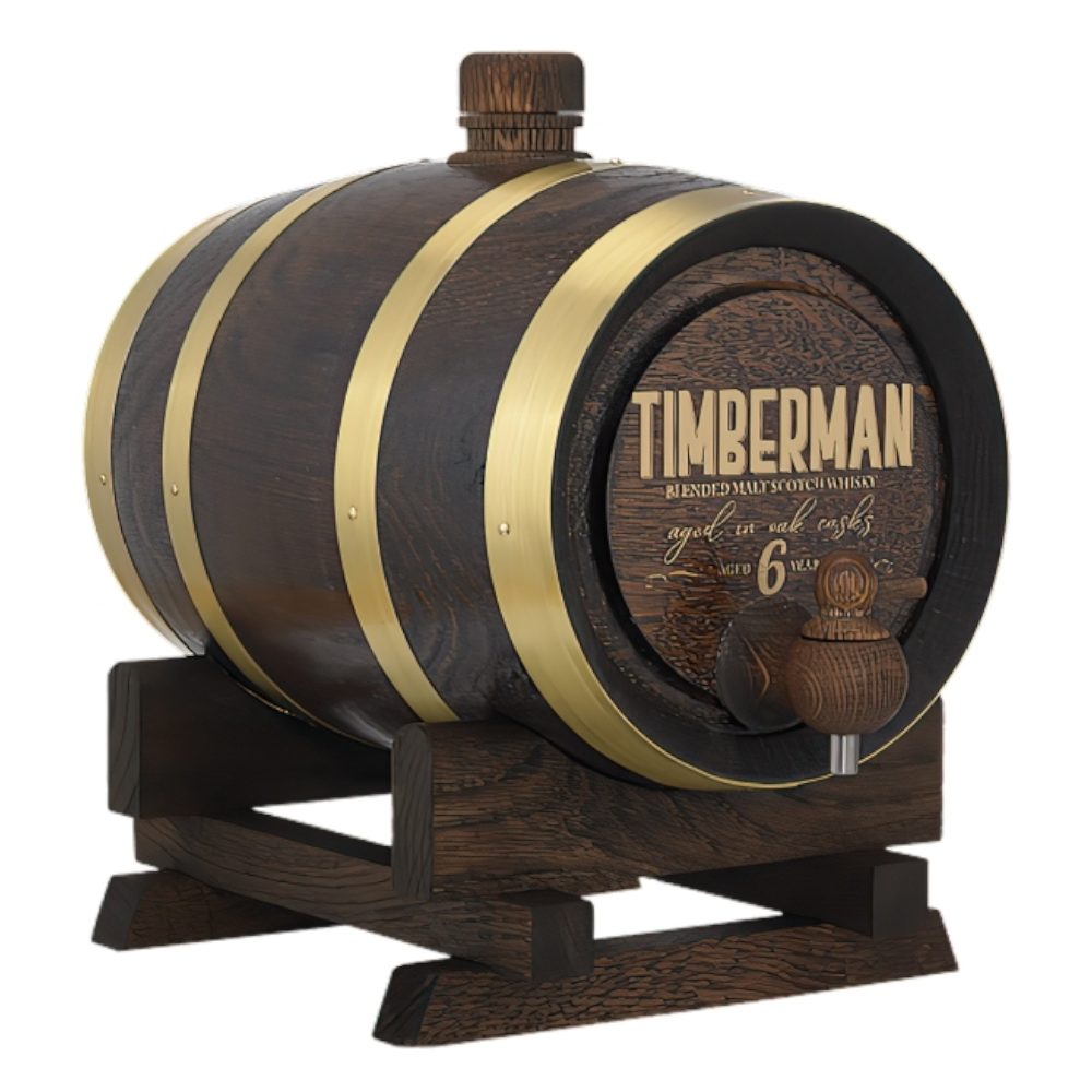 Whisky Timberman 6 YO 40% 1000 ml + Beczka Dębowa