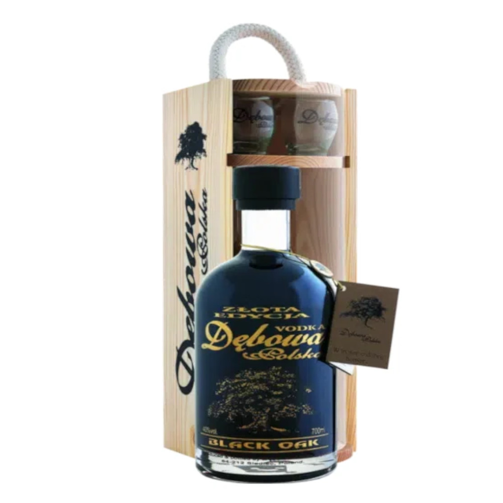 Wódka Dębowa Black Oak 40% 700 ml + 2 kieliszki
