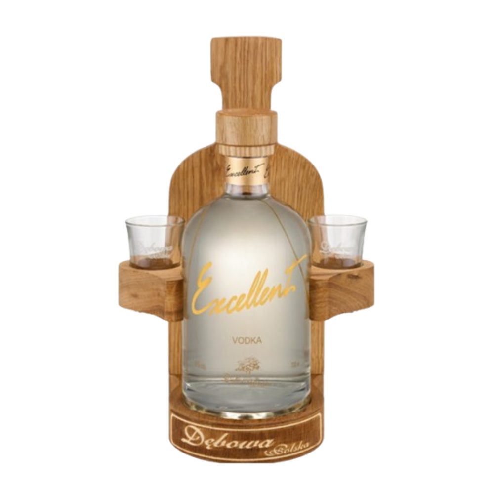 Wódka Dębowa Excellent + 2 kieliszki + 2 kieliszki 40% 700 ml