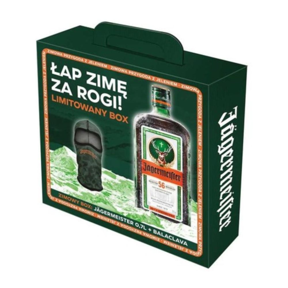 Likier Jagermeister + 2 metalowe kieliszki 36% 700 ml