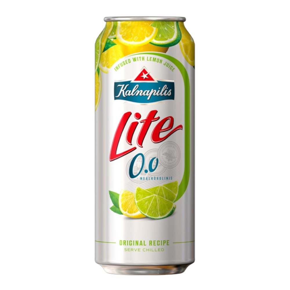 Piwo Kalnapilis Lite Lemon-Lime puszka 0% 500 ml