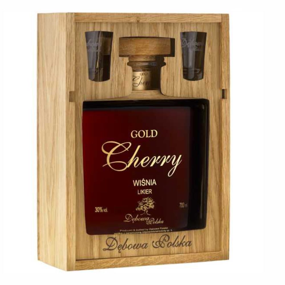 Likier Dębowa Wiśnia 30% 700 ml + 2 Kieliszki